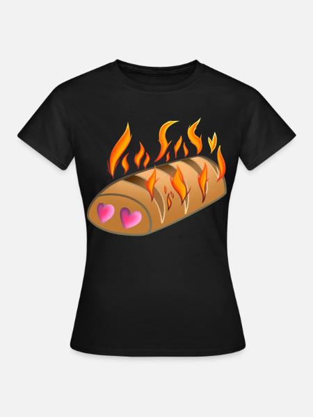 The love of a hot brioche! By Pousse2Bamboo ! - Women's T-Shirt - black
