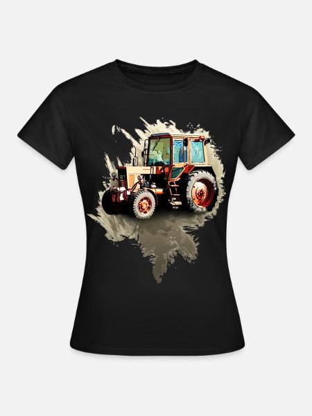 Belarus MTZ 82 Traktor - Frauen T-Shirt - Schwarz