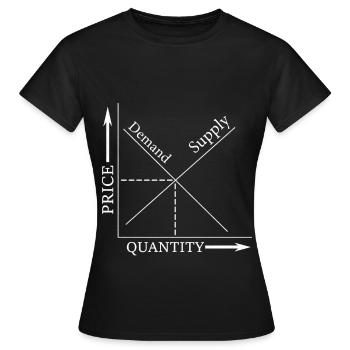 Capitalist Conservative Investor Economics - Women's T-Shirt - black - Front - AI Model Female 172 dark (172cm)
