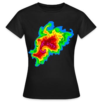 Joplin , Tornade, Radar, Stormchaser - T-shirt Femme - noir - Devant - AI Model Female 172 dark (172cm)
