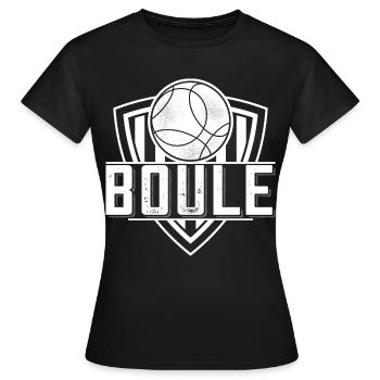 Boule boule boules pour bouler pétanque - T-shirt Femme - noir - Devant - AI Model Female 172 dark (172cm)