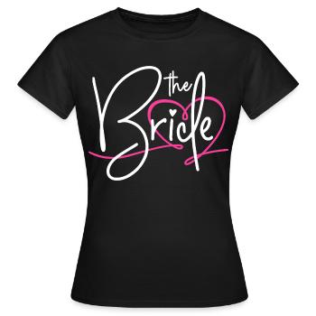 LA MARIÉE - ENTERREMENT DE VIE DE JEUNE FILLE 2025 - T-shirt Femme - noir - Devant - AI Model Female 172 dark (172cm)