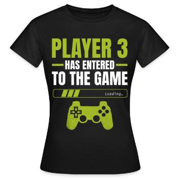 Player 3: Entering the Game – Loading Indicator - Women's T-Shirt - black - Front - AI Model Female 172 dark (172cm)