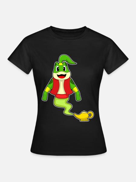Frosch Flaschengeist - Frauen T-Shirt - Schwarz