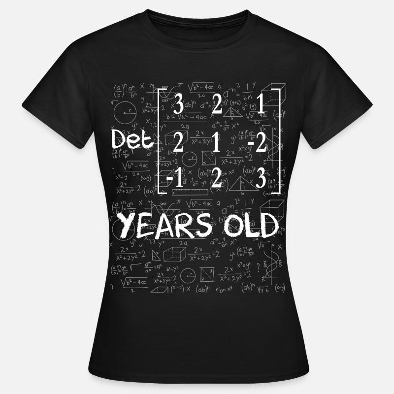 18th birthday 18 years matrix determinant - Women's T-Shirt - black