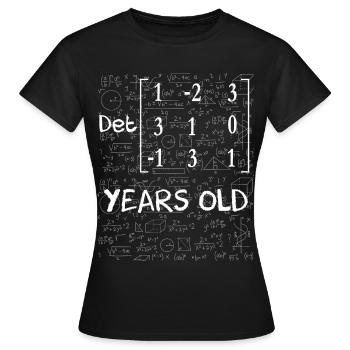37e anniversaire 37 ans déterminant de matrice - T-shirt Femme - noir - Devant - AI Model Female 172 dark (172cm)