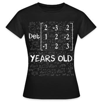 31e anniversaire 31 ans déterminant de matrice - T-shirt Femme - noir - Devant - AI Model Female 172 dark (172cm)