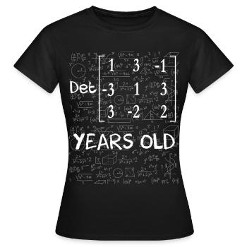 50th anniversary 50 years matrix determinant - Women's T-Shirt - black - Front - AI Model Female 172 dark (172cm)
