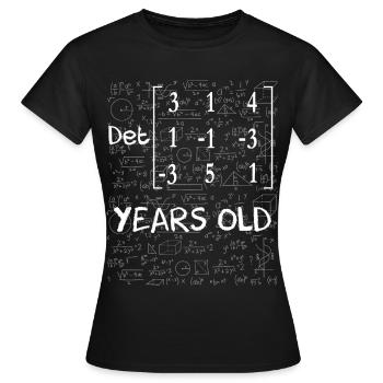 58th birthday 58 years matrix determinant - Women's T-Shirt - black - Front - AI Model Female 172 dark (172cm)
