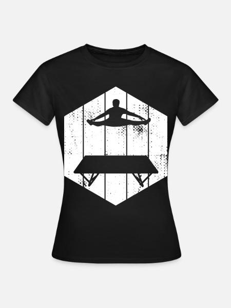 Lustiger Trampolinspringer - Frauen T-Shirt - Schwarz