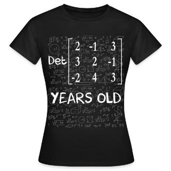 75e anniversaire 75 ans déterminant de matrice - T-shirt Femme - noir - Devant - AI Model Female 172 dark (172cm)