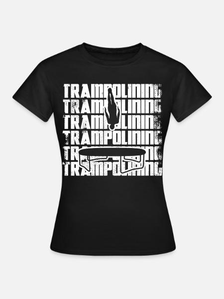Lustiger Trampolinspringer - Frauen T-Shirt - Schwarz