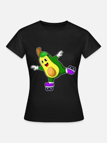 Avocado Inline skating Inline skates - Frauen T-Shirt - Schwarz