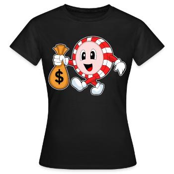 Jetons de poker poker - T-shirt Femme - noir - Devant - AI Model Female 172 dark (172cm)