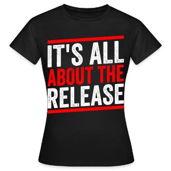 Lâcher prise de l’amateur de lancer de hache expert lanceur de hache - T-shirt Femme - noir - Devant - AI Model Female 172 dark (172cm)