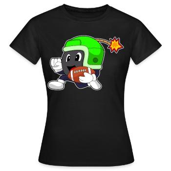 Bombshell American Football Sports - Women's T-Shirt - black - Front - AI Model Female 172 dark (172cm)