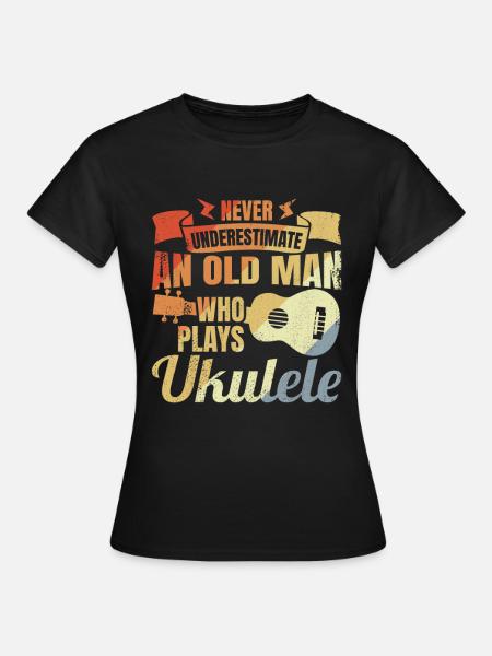 Ukulele Großvater - Frauen T-Shirt - Schwarz