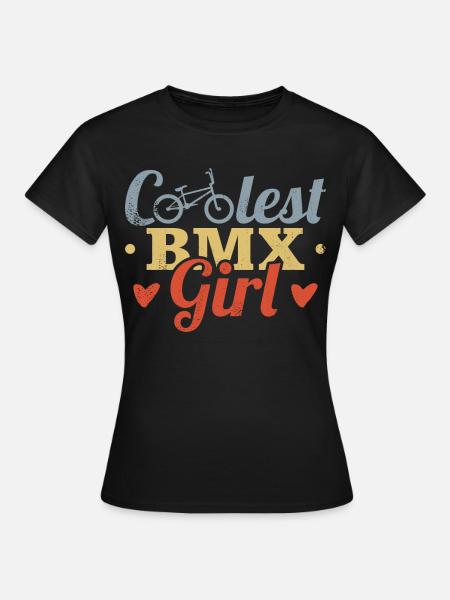 BMX Fahrerin - Frauen T-Shirt - Schwarz