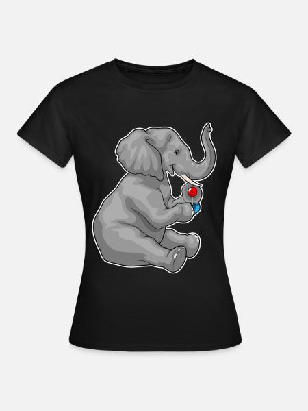 Elefant Gamer Controller - Frauen T-Shirt - Schwarz