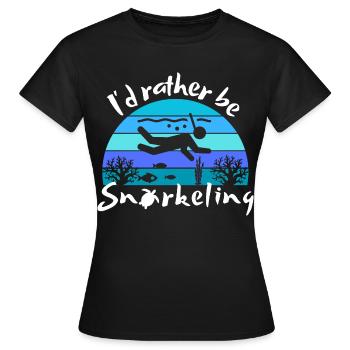 Je préfère faire du snorkeling - Beach Lover - T-shirt Femme - noir - Devant - AI Model Female 172 dark (172cm)