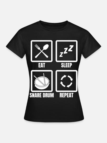 Trommler Zeitplan - Frauen T-Shirt - Schwarz