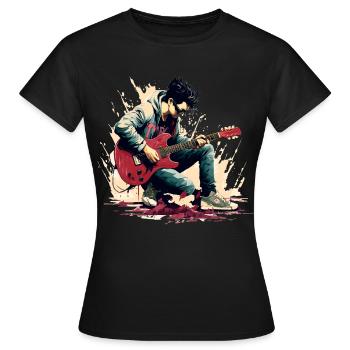 Guitarist - Women's T-Shirt - black - Front - AI Model Female 172 dark (172cm)