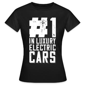 N ° 1 dans les voitures électriques de luxe - pour voiture électrique - T-shirt Femme - noir - Devant - AI Model Female 172 dark (172cm)