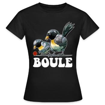 Boules de boules de boules pour pétanque - T-shirt Femme - noir - Devant - AI Model Female 172 dark (172cm)