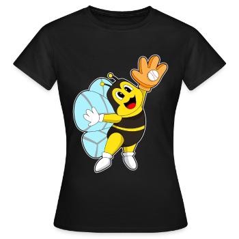 Gant de baseball Bee Baseball - T-shirt Femme - noir - Devant - AI Model Female 172 dark (172cm)