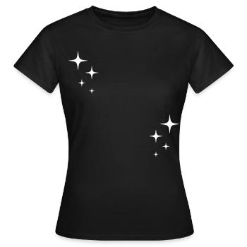 Funkeln Glitzer Sterne - Frauen T-Shirt - Schwarz - Vorne - AI Model Female 172 dark (172cm)