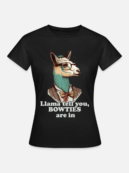 Bowties are in Lama - Frauen T-Shirt - Schwarz