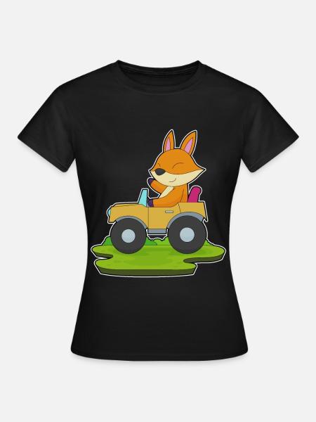 Fuchs Auto - Frauen T-Shirt - Schwarz