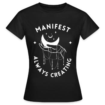 Mystique Créatif Manifeste - T-shirt Femme - noir - Devant - AI Model Female 172 dark (172cm)