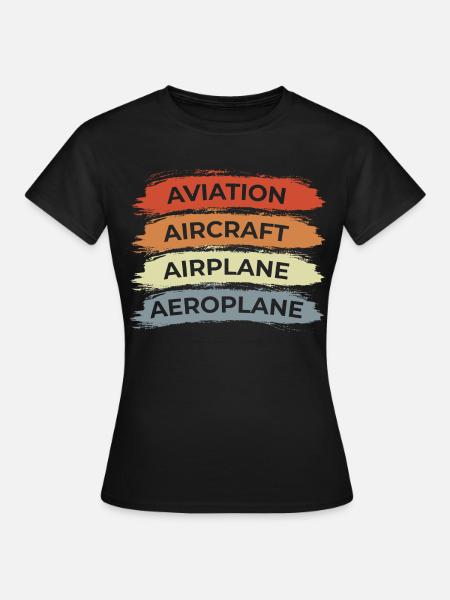 Luftfahrt Flugzeuge Luftfahrzeuge - Frauen T-Shirt - Schwarz