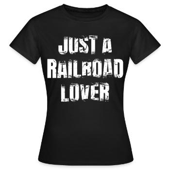 Zugliebhaber - Frauen T-Shirt - Schwarz - Vorne - AI Model Female 172 dark (172cm)