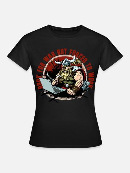 Wikinger-Admin mit Schriftzug - Frauen T-Shirt - Schwarz