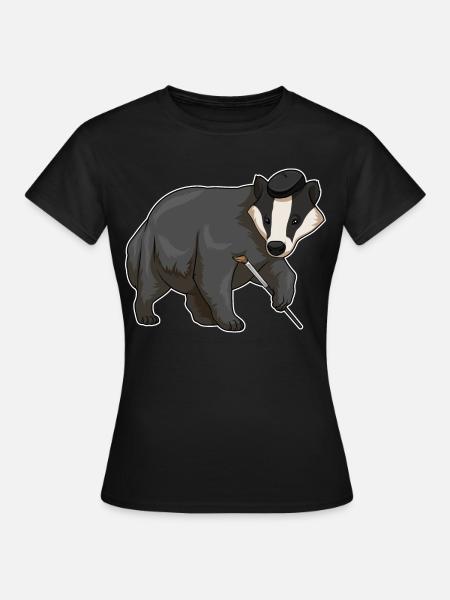 Dachs Maler Pinsel Malen - Frauen T-Shirt - Schwarz