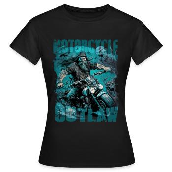Motard hors-la-loi - T-shirt Femme - noir - Devant - AI Model Female 172 dark (172cm)