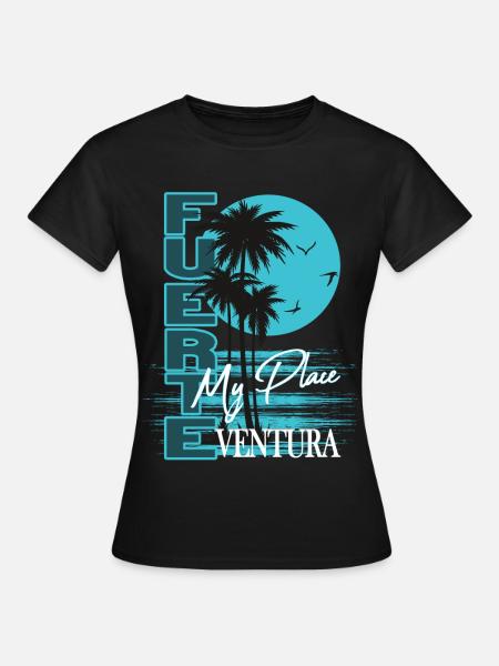 Fuerteventura Palm Sunset My Place Shirt - Vrouwen T-shirt - zwart