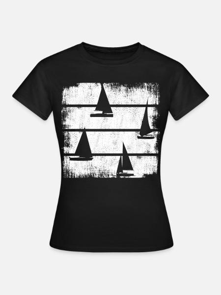 Segelschiffe - Frauen T-Shirt - Schwarz