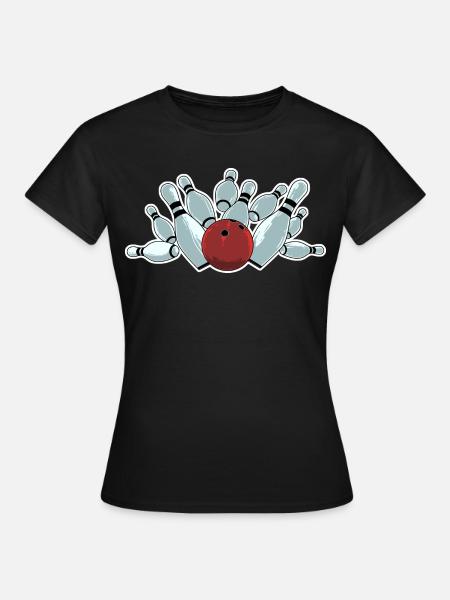 Bowling Strike - Frauen T-Shirt - Schwarz