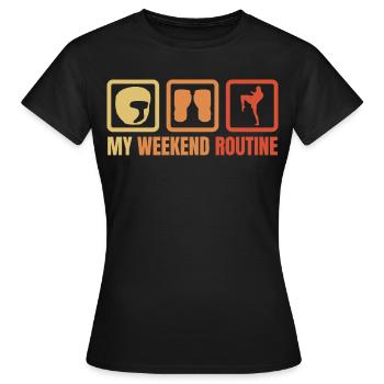 Week-end Kickboxer - T-shirt Femme - noir - Devant - AI Model Female 172 dark (172cm)