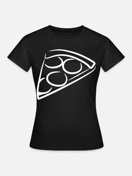 Pizza Skizze - Frauen T-Shirt - Schwarz