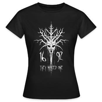Salem 1692 Ils ont manqué un procès de sorcières occultes - T-shirt Femme - noir - Devant - AI Model Female 172 dark (172cm)