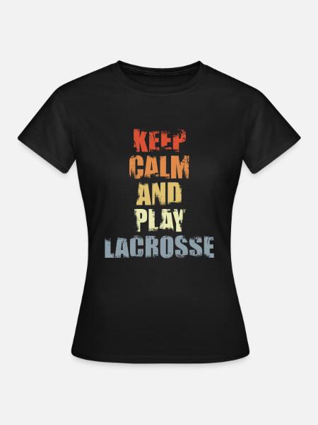 Lacrosse spielen - Frauen T-Shirt - Schwarz