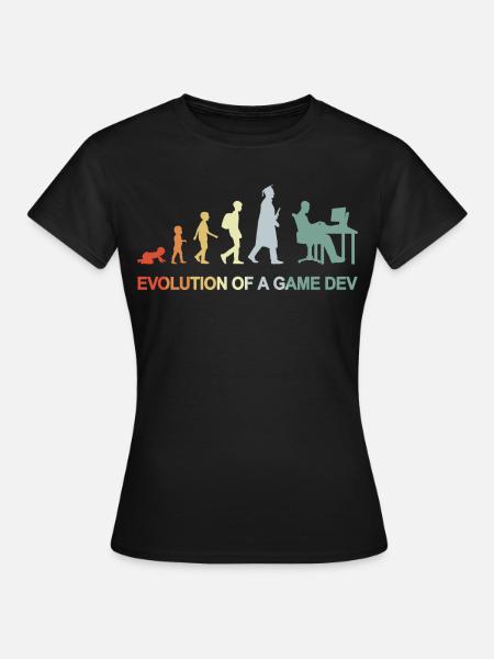 Game Dev Evolution - Frauen T-Shirt - Schwarz