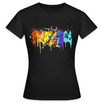 Breakdance Girl Bgirl B-Girl - Frauen T-Shirt - Schwarz - Vorne - AI Model Female 172 dark (172cm)