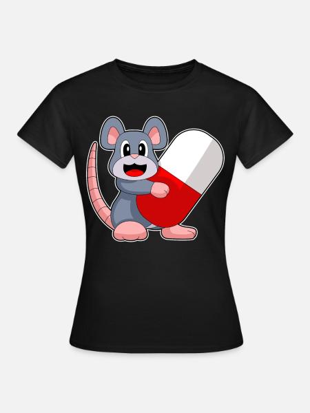 Maus Arzt Medizin - Frauen T-Shirt - Schwarz