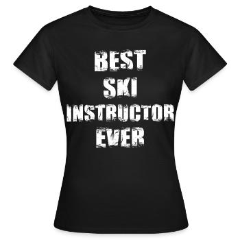 moniteur de ski - T-shirt Femme - noir - Devant - AI Model Female 172 dark (172cm)