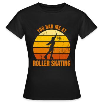 Rollschuhlaufen - Frauen T-Shirt - Schwarz - Vorne - AI Model Female 172 dark (172cm)